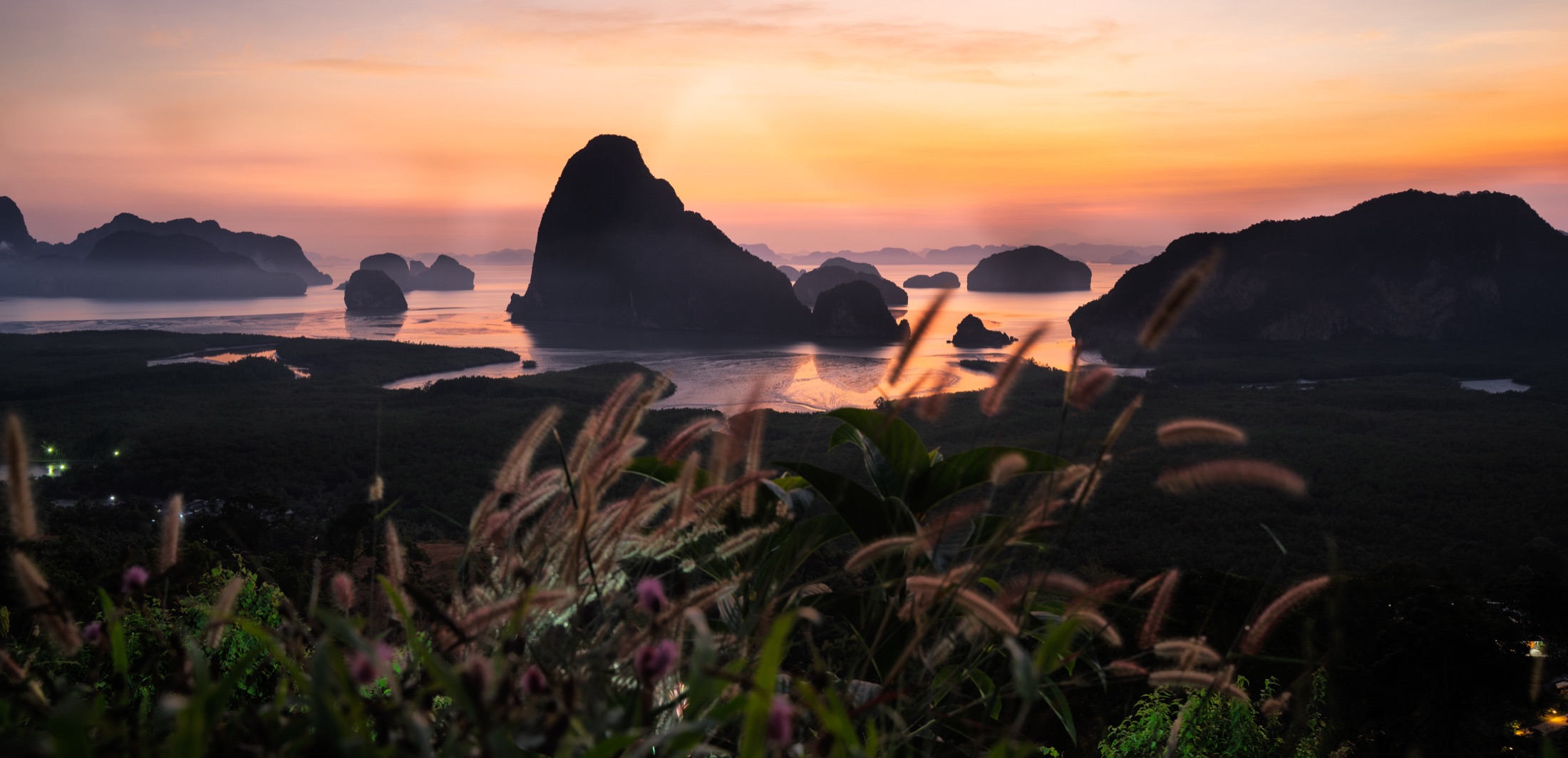 Phang Nga Bay at sunset